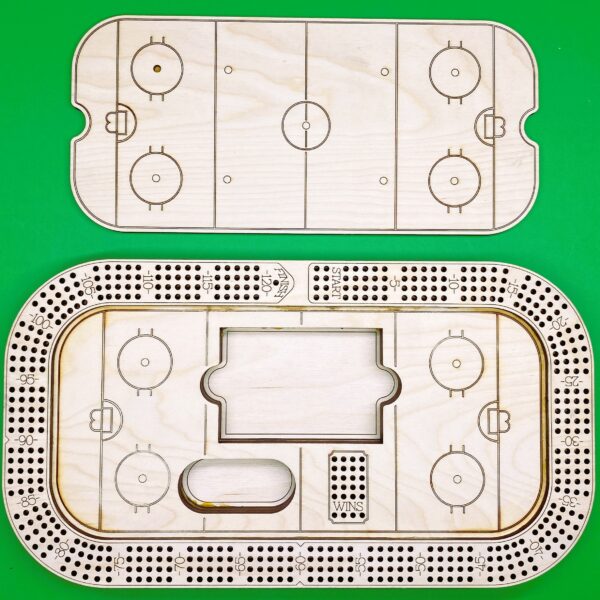Hockey ring 4-player cribbage board