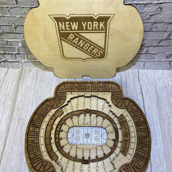 New York Rangers cribbage board