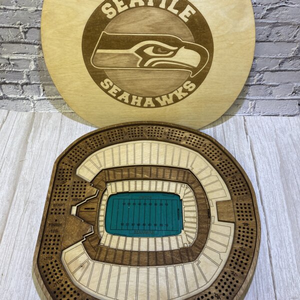 Custom sports stadium cribbage board