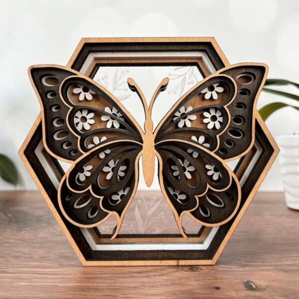 Butterfly hexagon box