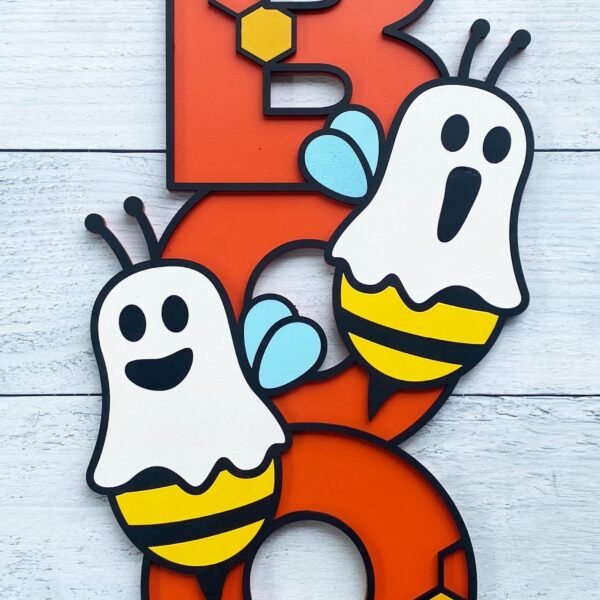 Boo Bees Halloween wall hanger